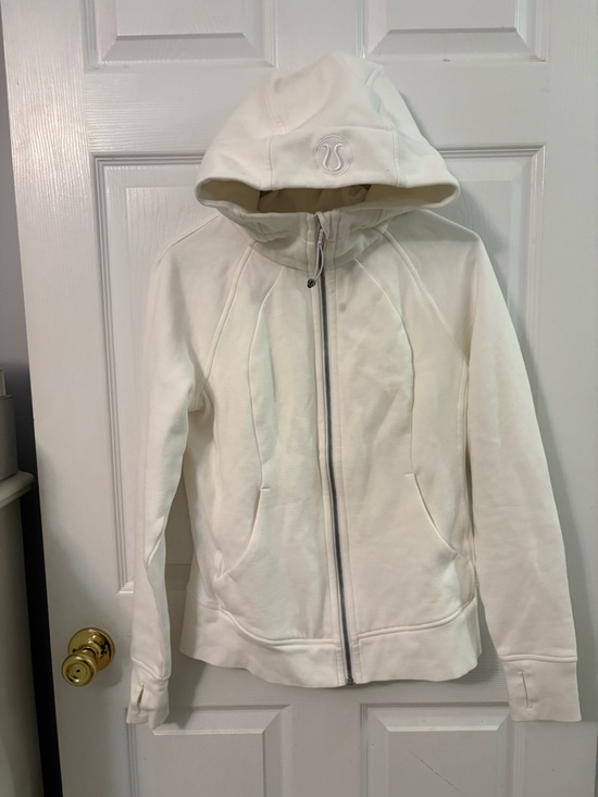 lululemon athletica Tops - Lululemon white scuba full-zip hoodie
